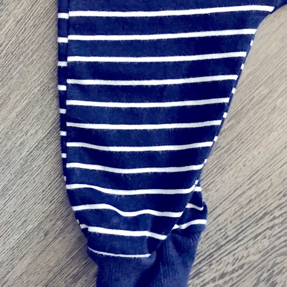 NWOT Petitlem 3 months baby boy pant and top set navy blue and white